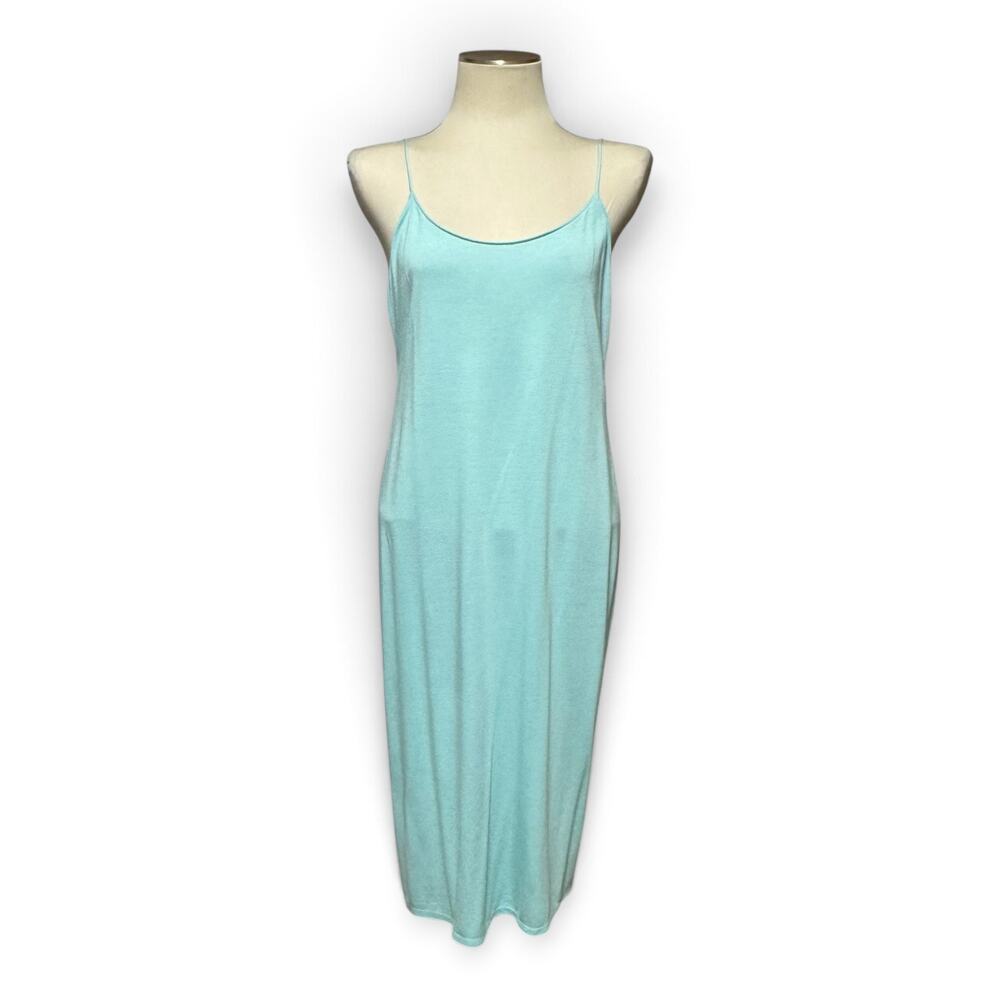 Natori Modal Sleeveless Midi Length Sleep Nightgown Light Blue Medium
